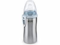NUK Active Cup Trinklernflasche Kinder, auslaufsicher, hochwertiger Edelstahl, 215ml,