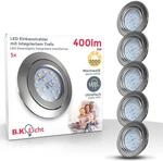 B.K.Licht - 5er Set LED Einbaustrahler 230V schwenkbar, warmwei&szlig;e Lichtfarbe,