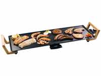 Bestron elektrischer Tischgrill, XL Teppanyaki Grillplatte im Asia Design, Grillspaß