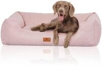 Knuffelwuff Hundebett Emma aus Velours mit feinem Handwebcharakter in...