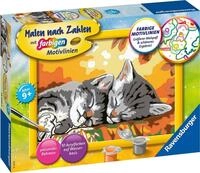 Ravensburger CreArt 28696 - K&auml;tzchen im Herbst - Malen nach Zahlen Katze f&uuml;r Kinder