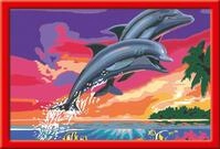 Ravensburger CreArt Welt der Delfine - Malen nach Zahlen ab 9 Jahre | Malset mit