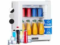 Klarstein Kühlschrank, Mini Kühlschrank mit Glastüre, Mini-Kühlschrank für