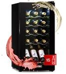 Klarstein Shiraz Weink&uuml;hlschrank Schwarz &ndash; 15 Flaschen, 44 L, 1 Zone 
