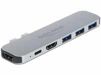 Delock USB C HUB für MacBook, 6-In-1, USB-C Adapter, Thunderbolt 3 Mini Dock,...