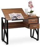 Relaxdays Schreibtisch neigbar, verstellbare Arbeitsfl&auml;che, Laptoptisch oder