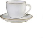 ASA Saisons Cappuccino Tasse mit Untertasse aus Steinzeug in der Farbe Nude...