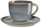 ASA Tasse und Untertasse, saisons Kollektion, Farbe: Blau-Grau, Steinzeug, 0,23L