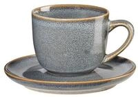 ASA Saisons Espressotasse mit Untertasse aus Steinzeug in der Farbe Blau-Denim...