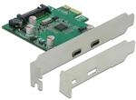 Delock 90493 PCI Express x1 Karte zu 2 x extern SS USB (USB 3.2 Gen 1) Type-C&trade;