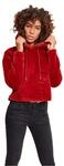 Urban Classics Damen Ladies Oversize Short Teddy Hoody Kapuzenpullover, per Pack Rot