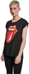 MERCHCODE Damen Ladies Rolling Stones Tongue Tee T-Shirt Not Applicable, Black, S