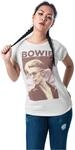 Mister Tee Damen Ladies David Bowie Tee T-shirts, White, M