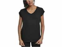 Urban Classics Damen TB2831-Ladies Round V-Neck Extended Shoulder Tee T-Shirt,