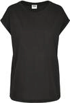 Urban Classics Damen Ladies Organic Extended Shoulder Tee T-Shirt,, per pack Schwarz