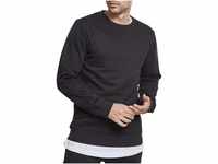 Urban Classics Herren Basic Terry Crew Sweatshirt, Schwarz (Black 00007), S