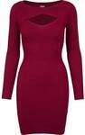 Urban Classics Damen Ladies Cut Out Dress Kleid, Rot (Burgundy 606), Large