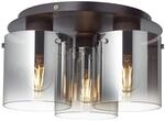 Brilliant Lampe Beth Deckenleuchte 35cm schwarz/rauchglas | 3x A60, E27, 60W, g.f.