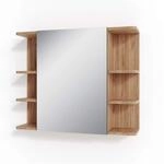Vicco Badspiegelschrank Fynn, Goldkraft Eiche, 79.6 x 64 cm, mit Spiegel und offenen