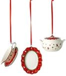 Villeroy & Boch - Toy's Delight Ornamente Set 3-teilig Rot und Wei&szlig; |...