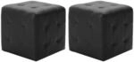 vidaXL 2X Pouf Sitzhocker Fu&szlig;hocker Sitzpouf Puff Sitzpuff Fu&szlig;bank Hocker