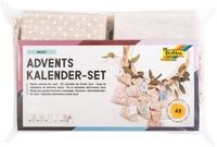 folia 64121 - Adventskalender Set, Basic mit Motivdruck, ca. 10 x 13 cm, 24