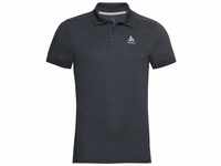 Odlo Herren Polo Shirt NIKKO DRY, black - odlo steel grey - stripes, S