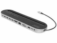 DIGITUS USB-C Docking-Station - Tablet Halterung - 12-Port - Dual-Display HDMI + VGA