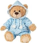 Teddy Hermann 91387 Teddy-B&auml;r Schlafanzugb&auml;r blau 30 cm, Kuscheltier