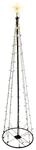 Spetebo LED Lichterbaum mit Stern - H&ouml;he 240 cm / 154 Lichter warmwei&szlig; - LED