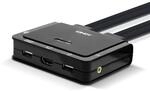 LINDY 2 Port HDMI 2.0, USB 2.0 & Audio Cable KVM Switch, 42345