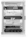 DIGITUS 10-Zoll Set - Netzwerk-Schrank 9HE Grau - Fachboden - Steckdosenleiste -