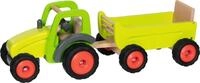 goki 55886 Traktor mit Anh&auml;nger aus massivem Buchenholz, Ma&szlig;e 45 x 16,5 x...
