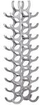 FineBuy Weinregal Design 98 cm f&uuml;r 27 Flaschen Aluminium Silber