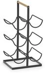 Weinregal aus Metall, 6 Speichen, 46 cm, schwarz, Zeller - Zeller