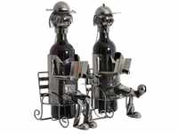 BRUBAKER Flaschenhalter Ehepaar Metall Skulptur Geschenk mit Geschenkkarte