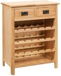 vidaXL Eicheholz Weinschrank 72x32x90 cm Weinregal Flaschenregal Weinst&auml;nder