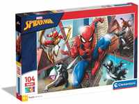 Clementoni 23734 Maxi Spiderman – Puzzle 104 Teile ab 4 Jahren, farbenfrohes