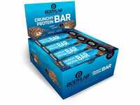 Bodylab24 Crunchy Protein Bar Cookies & Cream 12 x 64g Vorratsbox, knuspriger