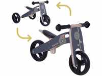 BIKESTAR Mini Kinder Laufrad Holz Lauflernrad mit DREI Rädern für Jungen und