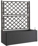 Stefanplast STF641 Blumenkasten Deluxe mit Spalier grau