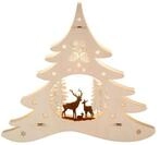 WEIGLA - Fensterbild original Erzgebirge Tannenbaum Waldmotiv I Weihnachtsdeko