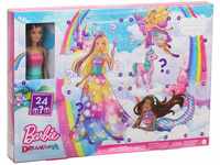 Barbie GJB72 - Dreamtopia Adventskalender: Blonde Puppe, 3 Prinzessinnen-Moden,...