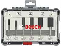 Bosch Professional 6tlg. Nutfräser Set (für Holz, für Oberfräsen mit 6 mm Schaft)