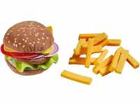 HABA 305817 - Burger mit Pommes frites, Küchenspielzeug ab 3 Jahren, braun