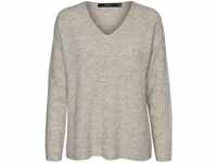 VERO MODA Strick Pullover V-Ausschnitt Langarm Sweater Knitted Jumper VMCREWLEFILE