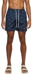 Urban Classics Pattern Swim Shorts Palm M&auml;nner Badeshort schwarz/Oliv