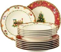 Seltmann Tafelservice 12-teilig | Marieluise elfenbein Weihnachtsnostalgie |...