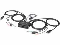 StarTech.com 2-Port USB DisplayPort KVM Switch - 4K 60 Hz - UHD DP 1.2 USB-KVM