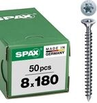 SPAX Holzbauschraube, 8, 0 x 180 mm, 50 St&uuml;ck, T-Star plus, Senkkopf mit